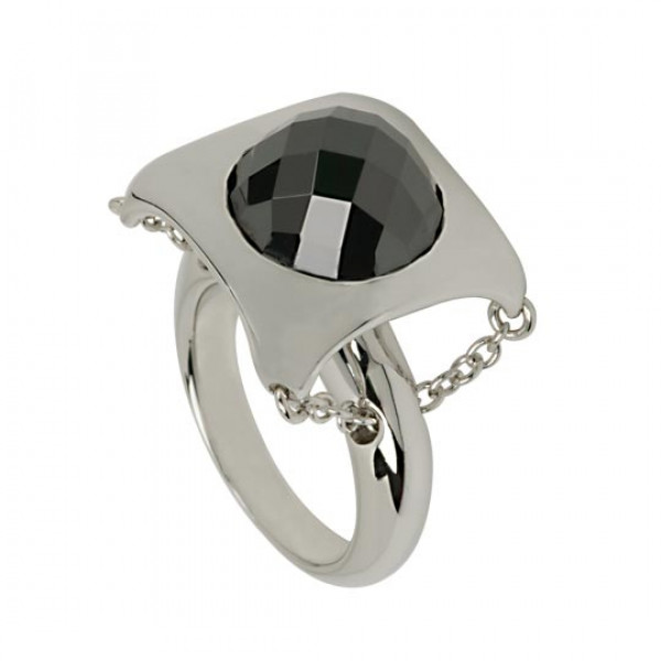 Bague "LINK2" Argent Massif 925/1000 et Zirconium Noir - VALLÈS DORDAL