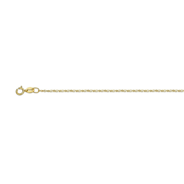 ONEKISS Chaîne maille Alternée 1/1, 1,1 mm, 45 cm, Or jaune 18k