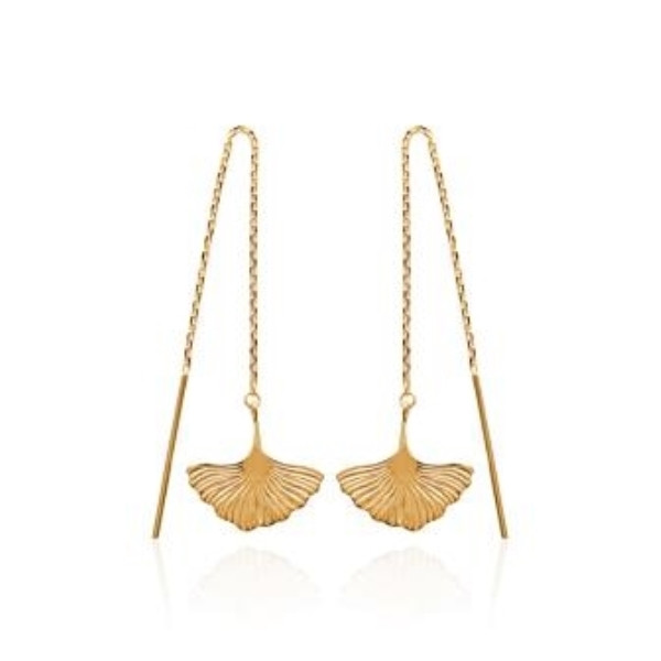 Boucles d'Oreilles "Eventail" pendantes Dorées