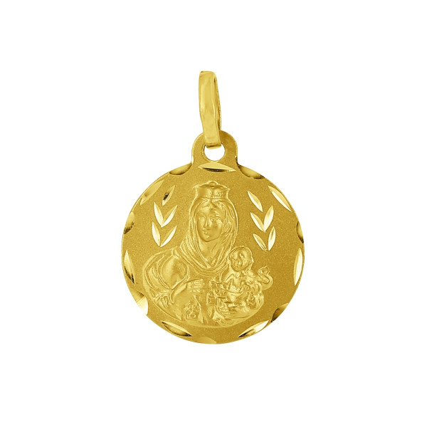 ONEKISS - Médaille Vierge scapulaire, Or jaune 18k