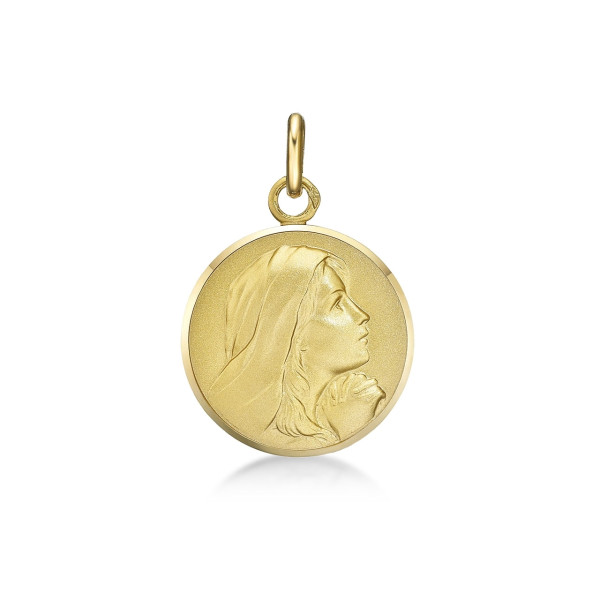 ONEKISS - Médaille Ste Vierge, Or jaune 18k