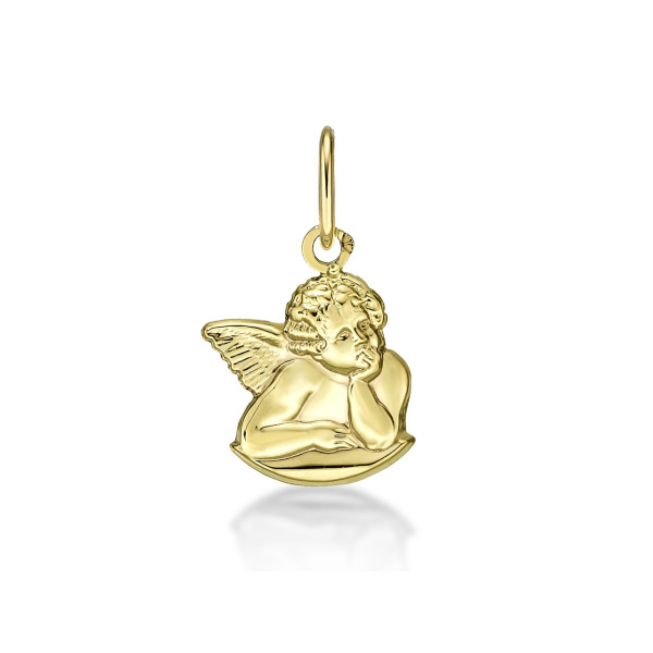 ONEKISS - Pendentif breloque Ange, Or jaune 18k