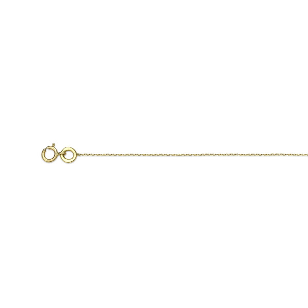 ONEKISS - Chaîne maille Forçat diamantée, 45 cm, Or Jaune / Blanc 18k