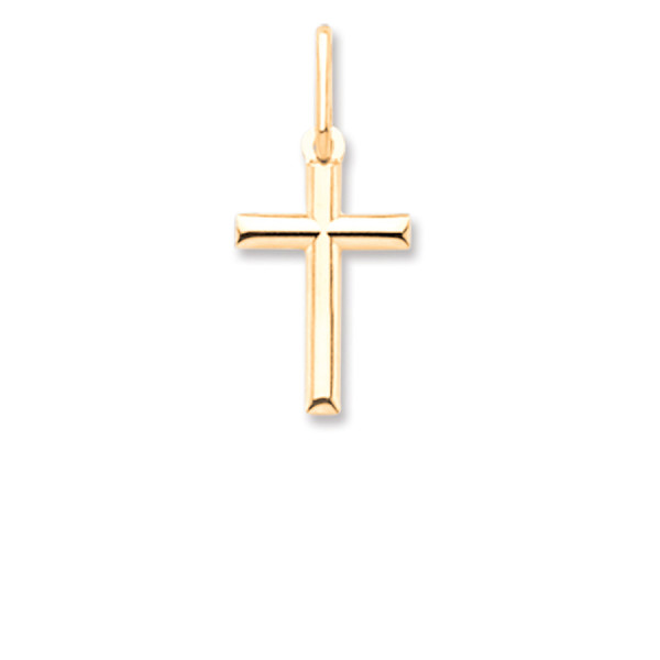 ONEKISS - Pendentif Croix 15mm, Or Jaune 18k 0,23g