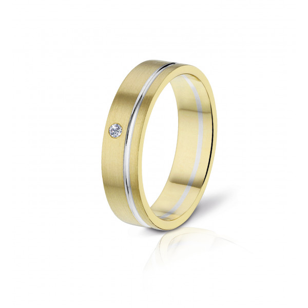 Wedding ring with diamond in gold 18K - Angeli Di Bosca