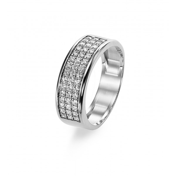 Half-eternity wedding ring  gold with 45 Diamonds - Bijoux Privés Exclusive