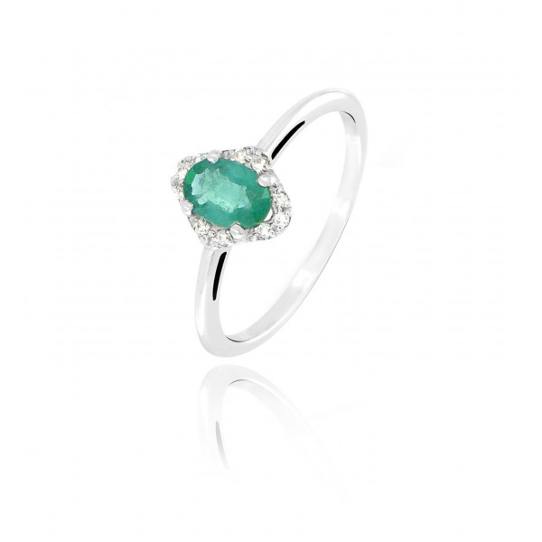 Emerald diamond ring for women's - Be Jewels!