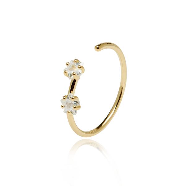 Open rings gold plated or silver "Vela" - PD Paola