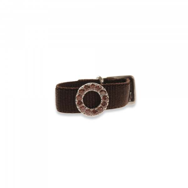 Womens Ring In 925 Silver With Brown Zircons - Ai Shiteru