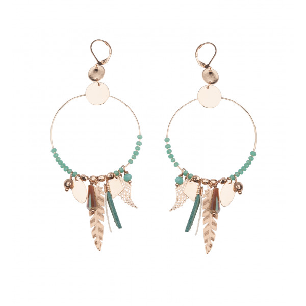 Fancy earrings turquoise - Amarkande
