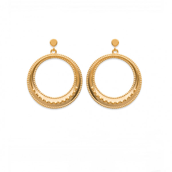 Gold-plated or silver-plated dangling earrings "Victoria" - Bijoux Privés Discovery