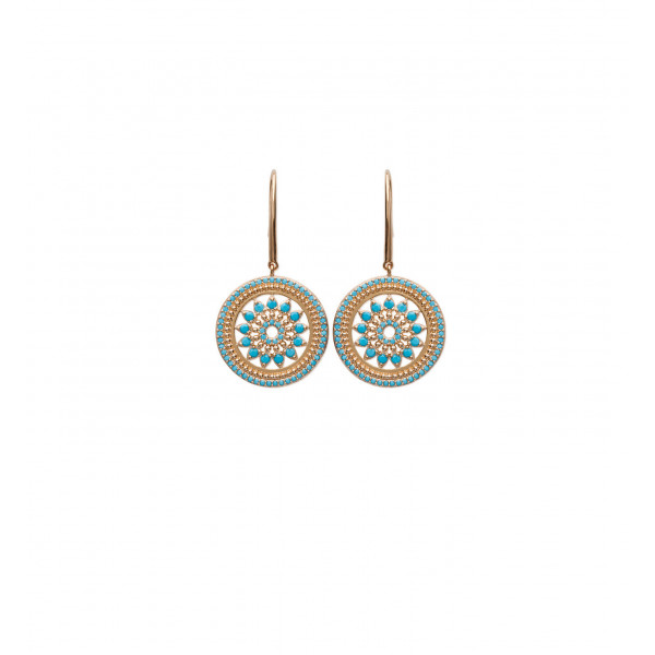 Silver drop earrings "Mosaique" - Lorenzo R