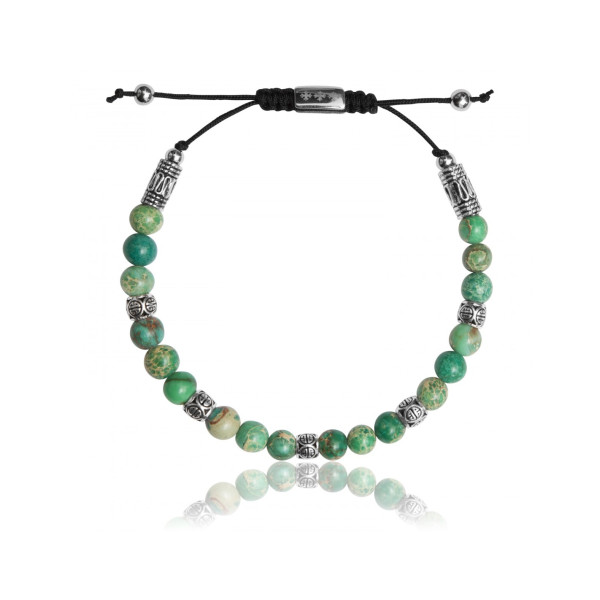 Turquoise natural stone men's bracelet - Lauren Steven