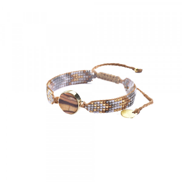 Colombian bracelet brown stone - Summer Mishky Collection 2018