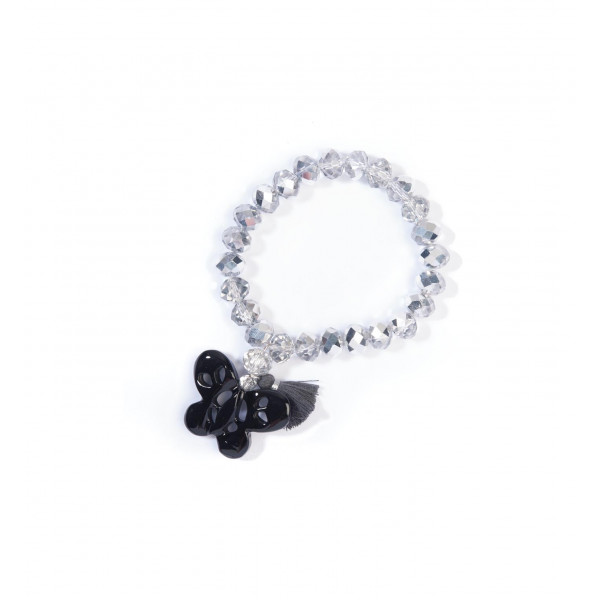 Grey paloma bracelet and black butterfly - Amarkande