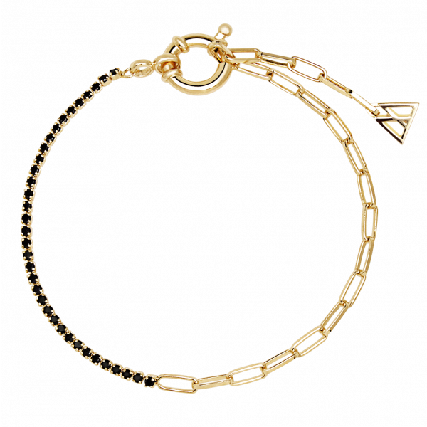 Silver or gold plated ladies bracelet "Black Mirage" - PD Paola