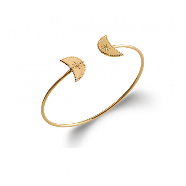 Gold plated or silver plated bangle "Céleste" - Bijoux Privés Discovery