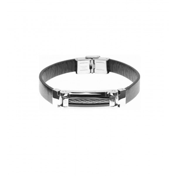 Leather and steel bracelet "Marina" - Rochet