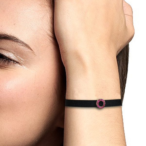 Aï Shiteru "Around Ruby Kisses" Stretchme Bracelet Silver 925