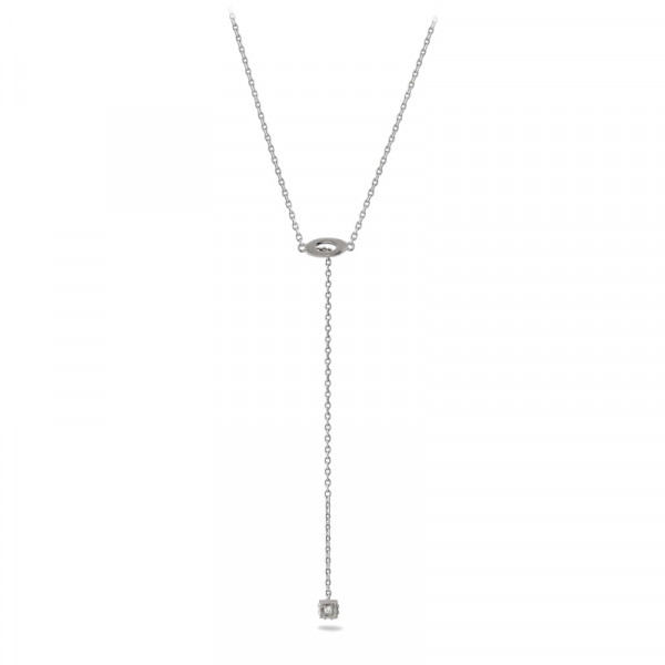 aï shiteru "diamond cube" necklace in 925 silver and diamonds
