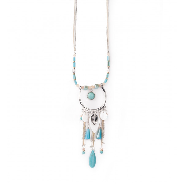 Bohemian & ethnic turquoise necklace - Amarkande