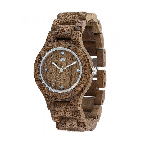 Wooden watch "Antea Nut Rough Fabric" - WeWood