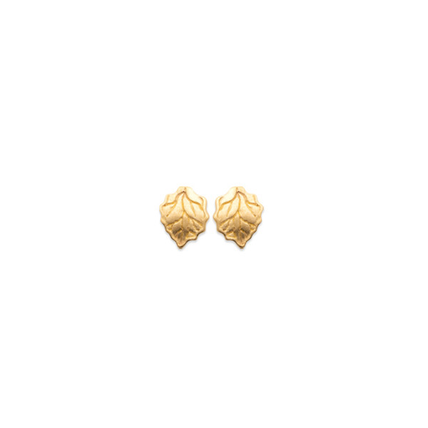Leaf earrings "Izaure" gold-plated - Bijoux Privés Discovery