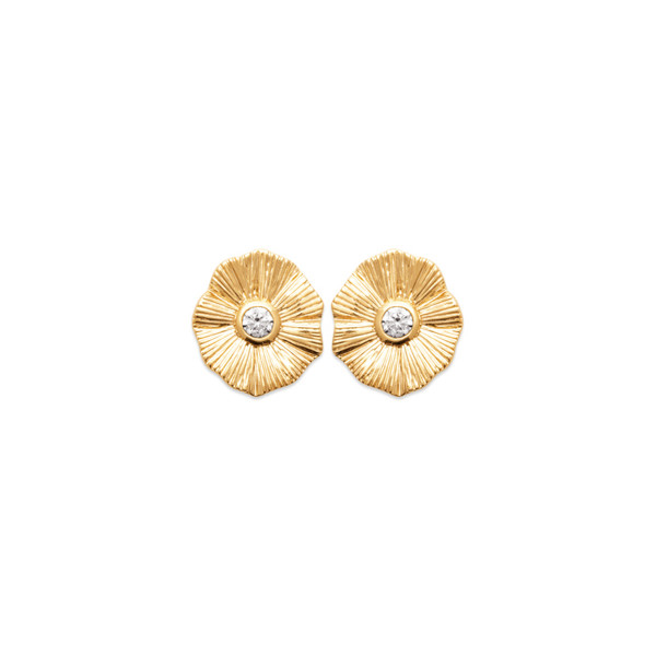 Gold plated or silver plated ear studs "Olivia" - Bijoux Privés Discovery