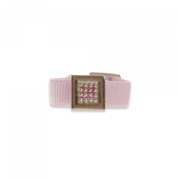 Aï Shiteru "9Th Pink Sapphire Avenue" Stretchme Ring In 925 Solid Silver (1.46Gr) Unique Size