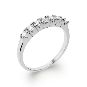 Solitaire en argent avec zircons - Bijoux Prives Discovery