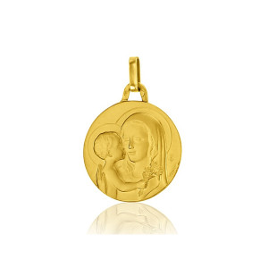 ONEKISS - Médaille Ste Vierge, Or jaune 18k