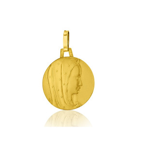 ONEKISS - Médaille Ste Vierge, Or jaune 18k