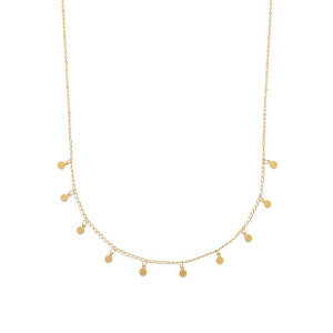 Collier médaillons pendants plaqué or jaune