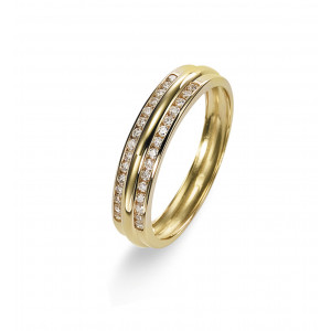 Half-eternity wedding ring in gold with 30 Diamonds - BJP Exclusive