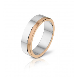 White gold and pink gold alliance 6mm - Angeli Di Bosca