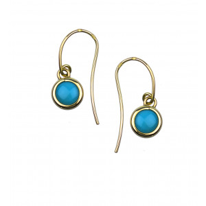 Golden earrings and turquoise - BeJewels
