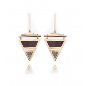 Pendant earrings "Triangle" - Poli Joias