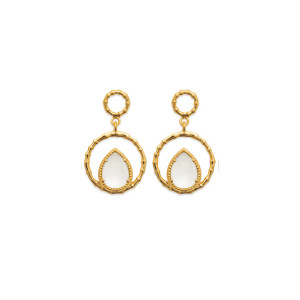 Pendent moonstone earrings "Athénée" - Bijoux Privés Discovery