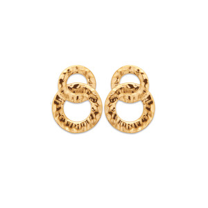 Hammered pendant earrings "Mathilda" - Bijoux Privés Discovery
