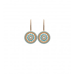 Silver drop earrings "Mosaique" - Lorenzo R