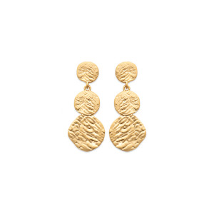 Hammered dangling earrings JADE - Bijoux Privés Discovery