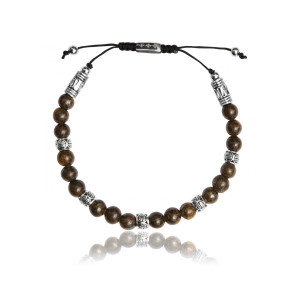 Brown agate stone bracelet - Lauren Steven