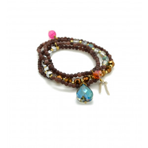 Bracelet "Bohemian" pearl brown- Amarkande