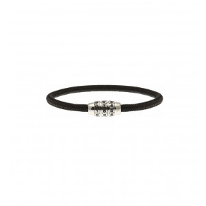 Black steel bracelet "Locker" - Rochet