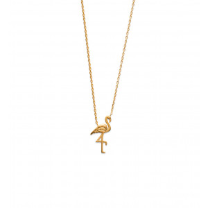 Fancy necklace "Flamant Rose" in silver or gold plate - Lorenzo R