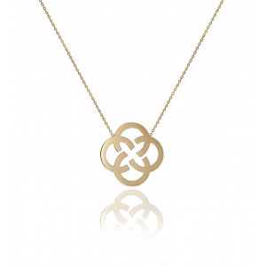 Necklace chain interlaced 18 carat gold - Be Jewels!