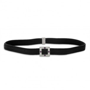 Aï Shiteru "4 Ever Amethyst" stretchme bracelet in 375 white gold