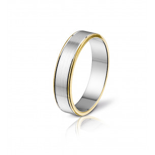 Two-colored gold wedding ring - Angeli Di Bosca