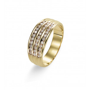 Half-eternity wedding ring in Gold with 33 Diamonds - Bijoux Privés Exclusive