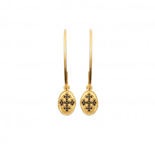 Earrings Creole "Christina" gold plated or silver  - Bijoux Privés Discovery